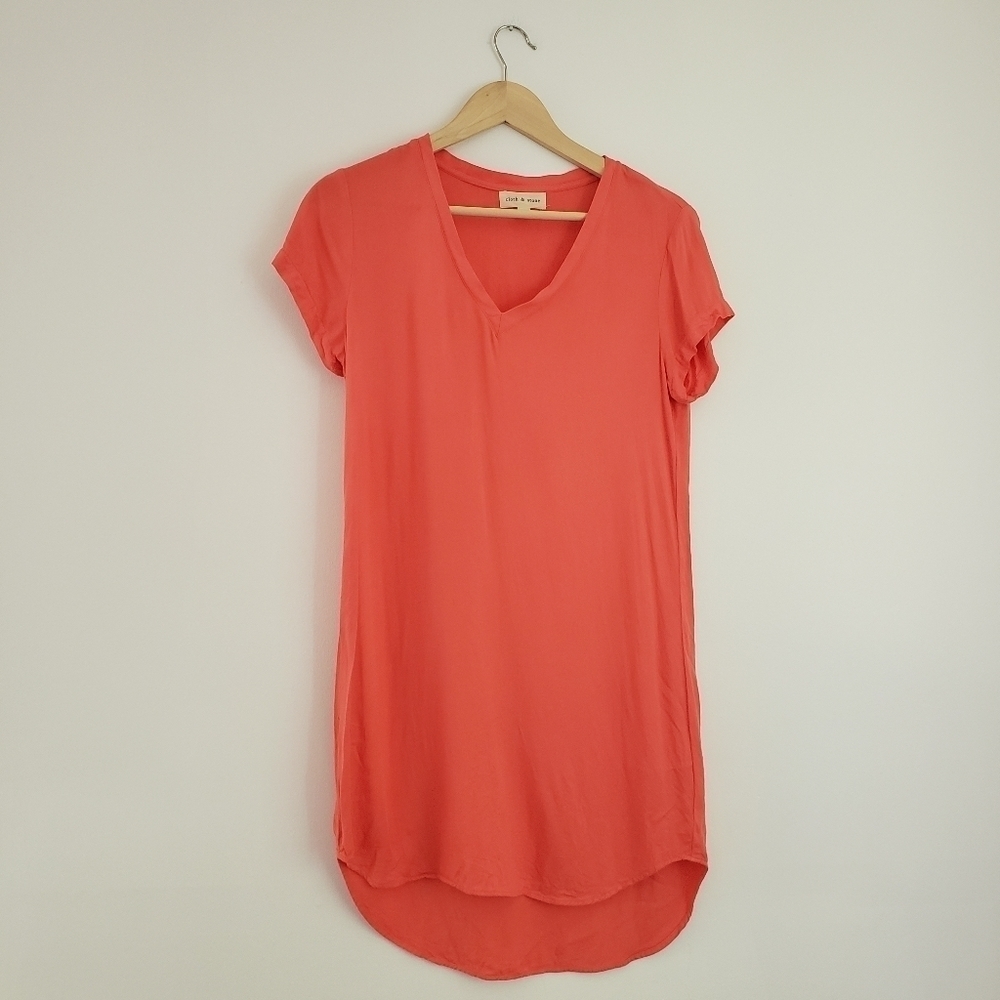 Cloth & Stone Coral Sheath Tee Dress
